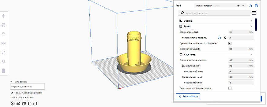 Filaments impression 3D